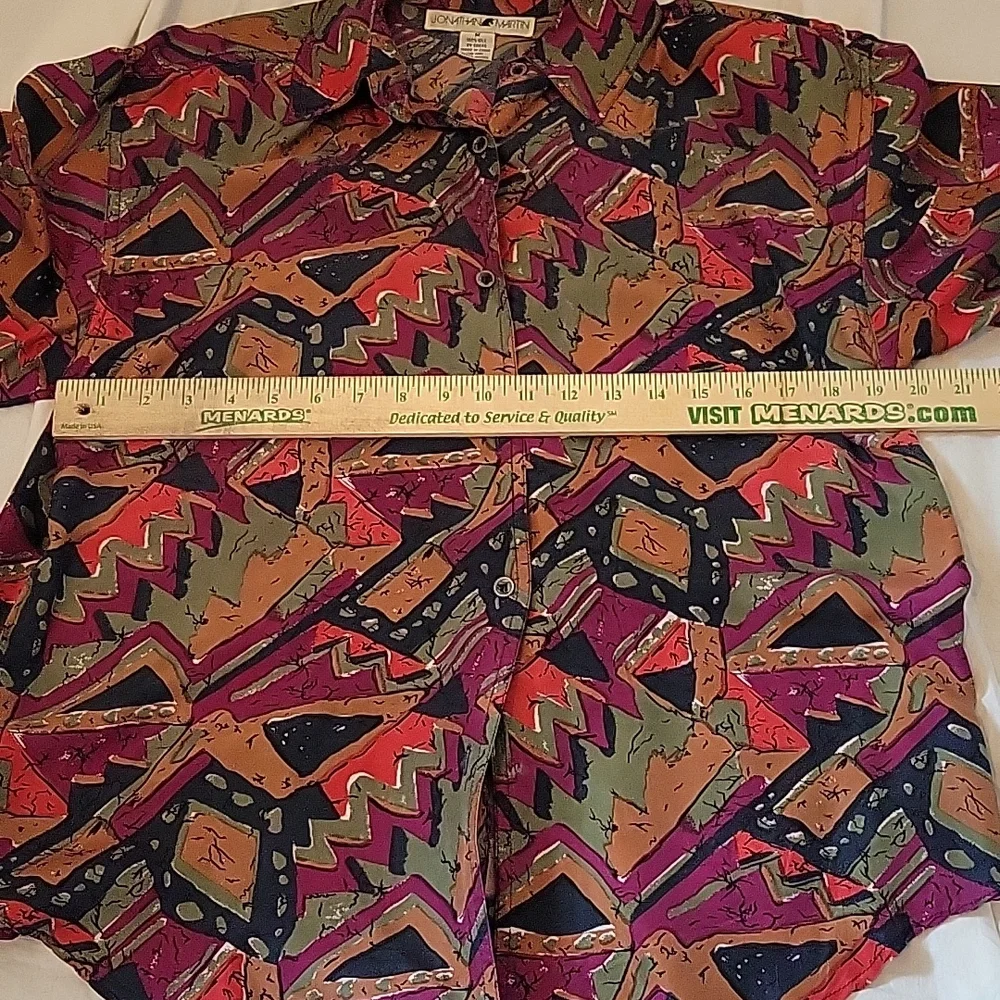 Vintage silk Shirt Jonathan Martin - Picture 8 of 9